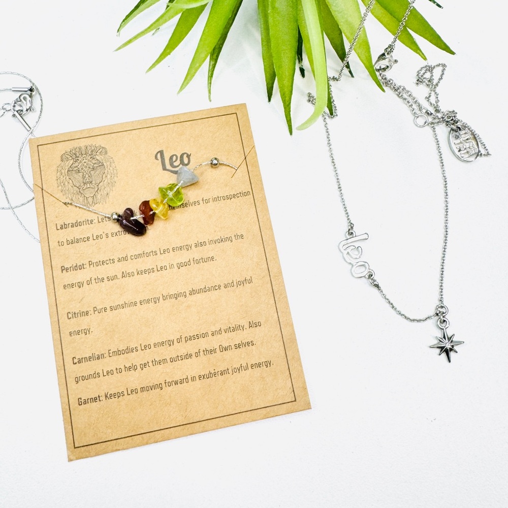 2pc Jewelry Bundle Lot - Leo Necklaces